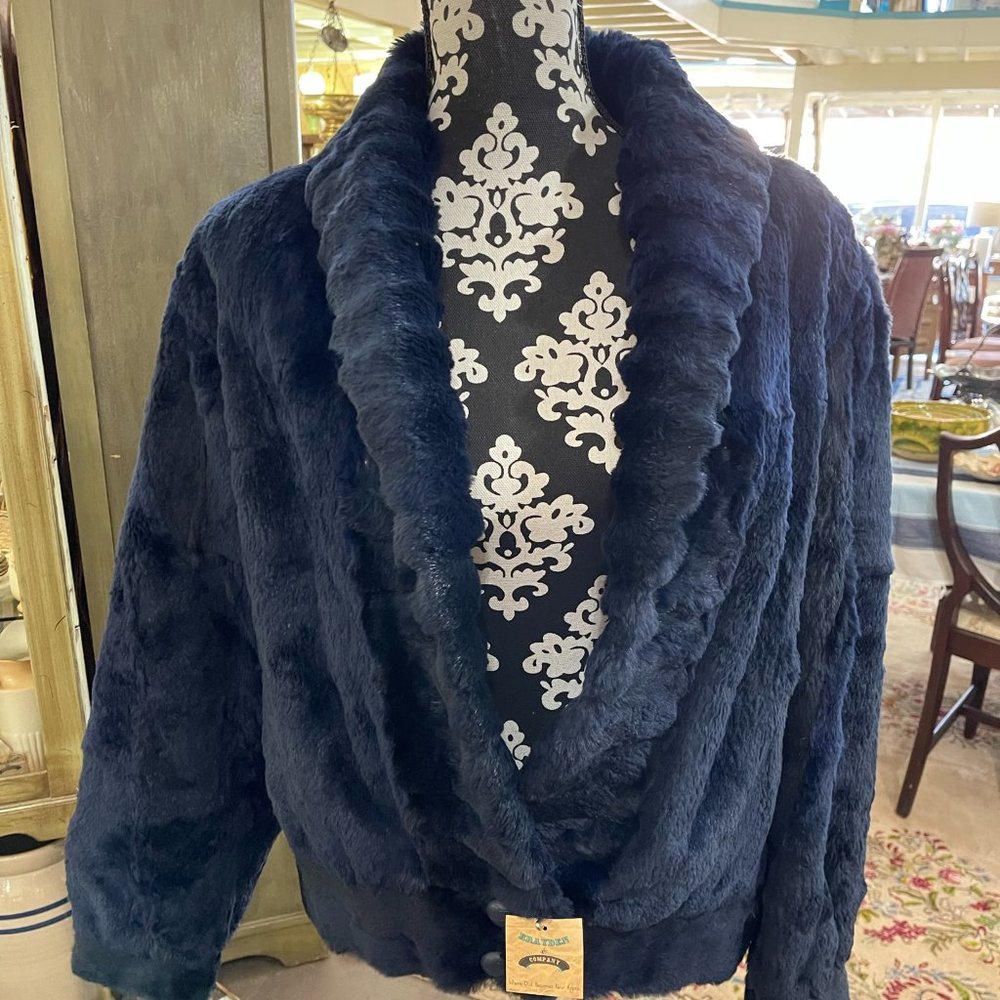 Vintage John Tauben Navy Fur Coat